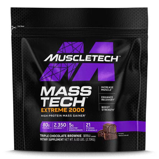 Mass Tech Extreme 2000, Brownie de triple chocolate, 2,72 kg (6 lb)