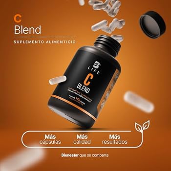 B Life Vitamina C y Raíz de Jengibre de 120 Cápsulas 600 mg.