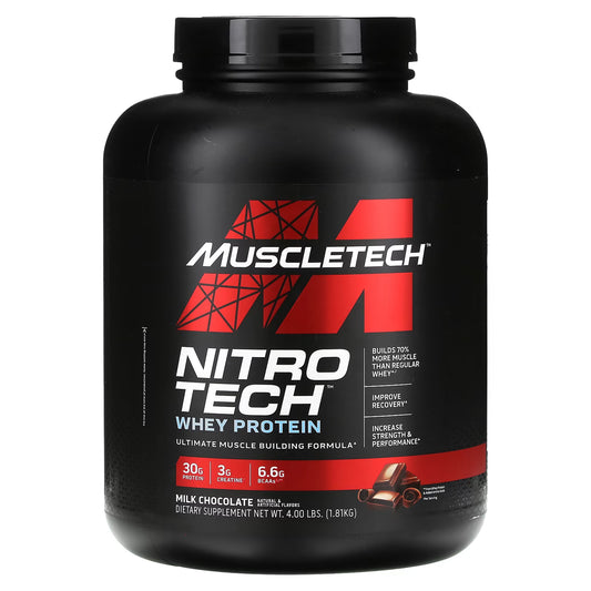 Nitro-Tech Whey Protein, Milk Chocolate, 4 lbs