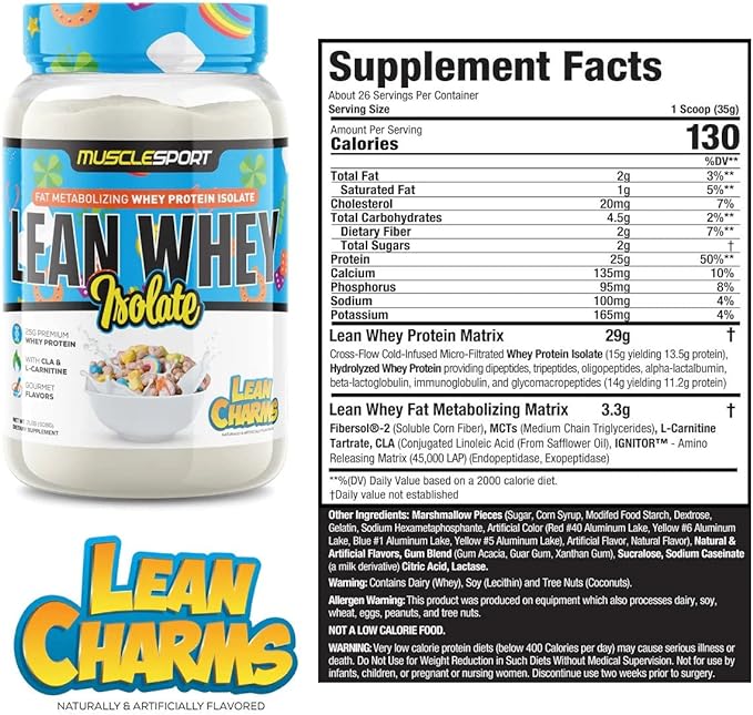 Proteína Muscle Sport Iso-Hydro Lean Charms 2lb