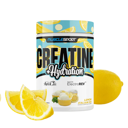 Creatina Muscle Sport + Hydration Lemon Italian Ice 60 servicios