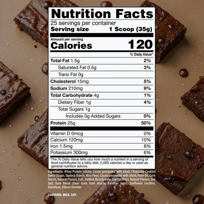 Proteína Aislada RAW BUM Itholate Protein - Sabor Fudge Brownie (25 Porciones)