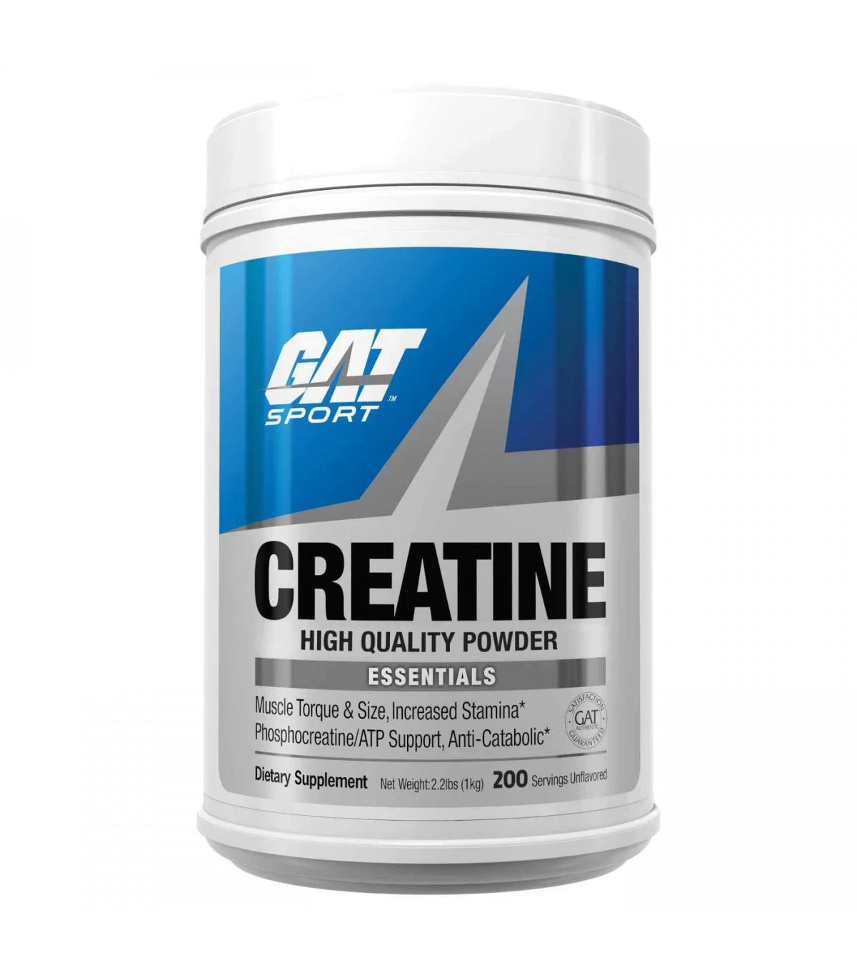 GAT Sport Creatine Essentials Monohidratada en Polvo – 1 kg (200 Porciones) Unflavored