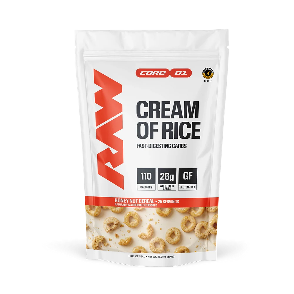 RAW Nutrition Cream of Rice Fast-Digesting Carbs 25 servicios – Honey Nut Cereal
