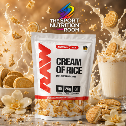 RAW Nutrition Cream of Rice Fast-Digesting Carbs 25 servicios – Vanilla Cookie Cream