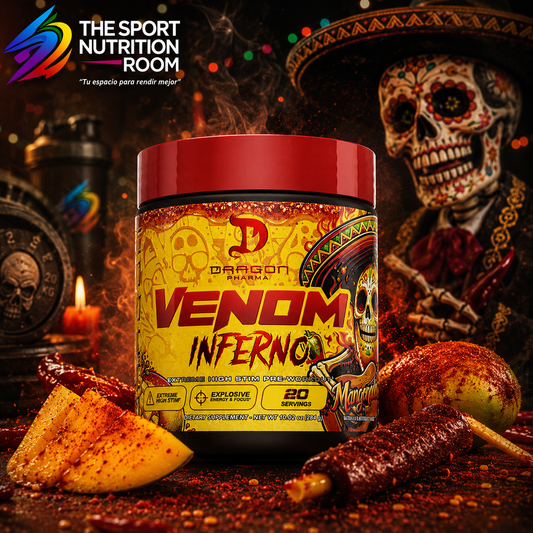 Pre-Entreno Dragon Pharma Venom Inferno (Extreme High Stim) - Sabor Mangonada (20 Porciones)
