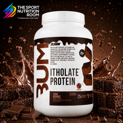 Proteína Aislada RAW BUM Itholate Protein - Sabor Fudge Brownie (25 Porciones)