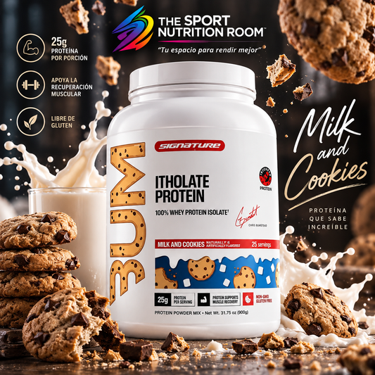 Proteína Aislada RAW BUM Itholate Protein - Sabor Milk and Cookies (25 Porciones)