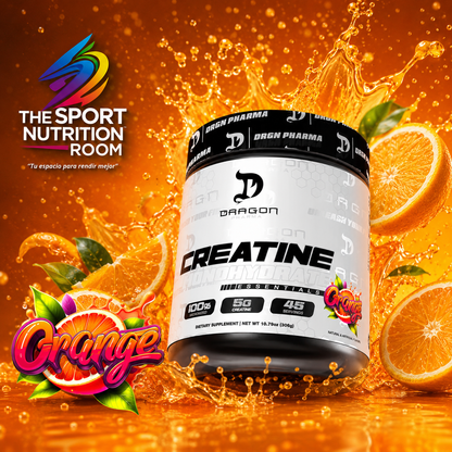 Creatina Monohidratada Dragon Pharma Orange 45 servicios