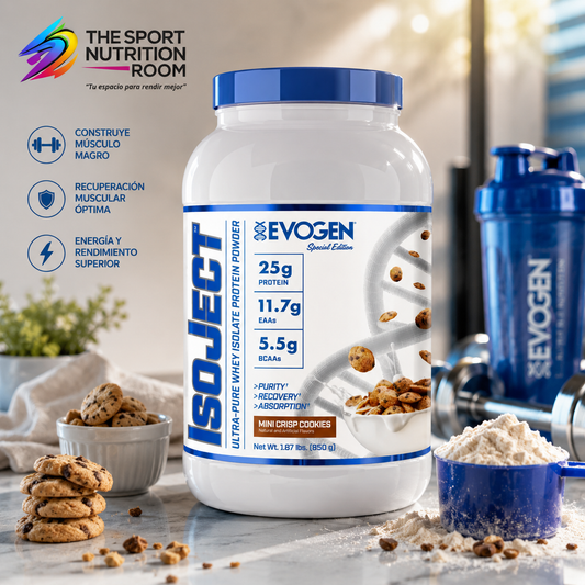 Evogen Nutrition IsoJect Special Edition Ultra-Pure Whey Isolate (1.87 lbs / 850 g) – Mini Crisp Cookies