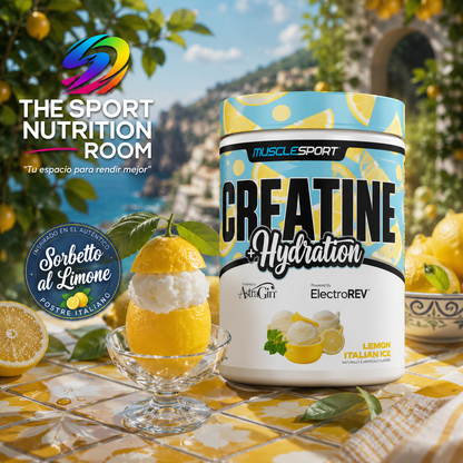 Creatina Muscle Sport + Hydration Lemon Italian Ice 60 servicios