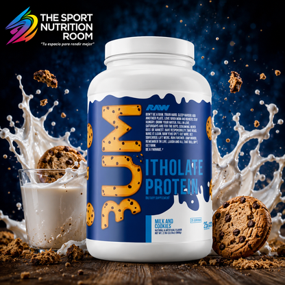 Proteína Aislada RAW BUM Itholate Protein - Sabor Milk and Cookies (25 Porciones)