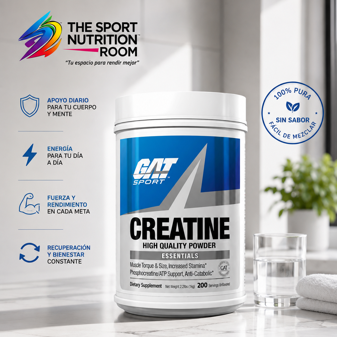 GAT Sport Creatine Essentials Monohidratada en Polvo – 1 kg (200 Porciones) Unflavored