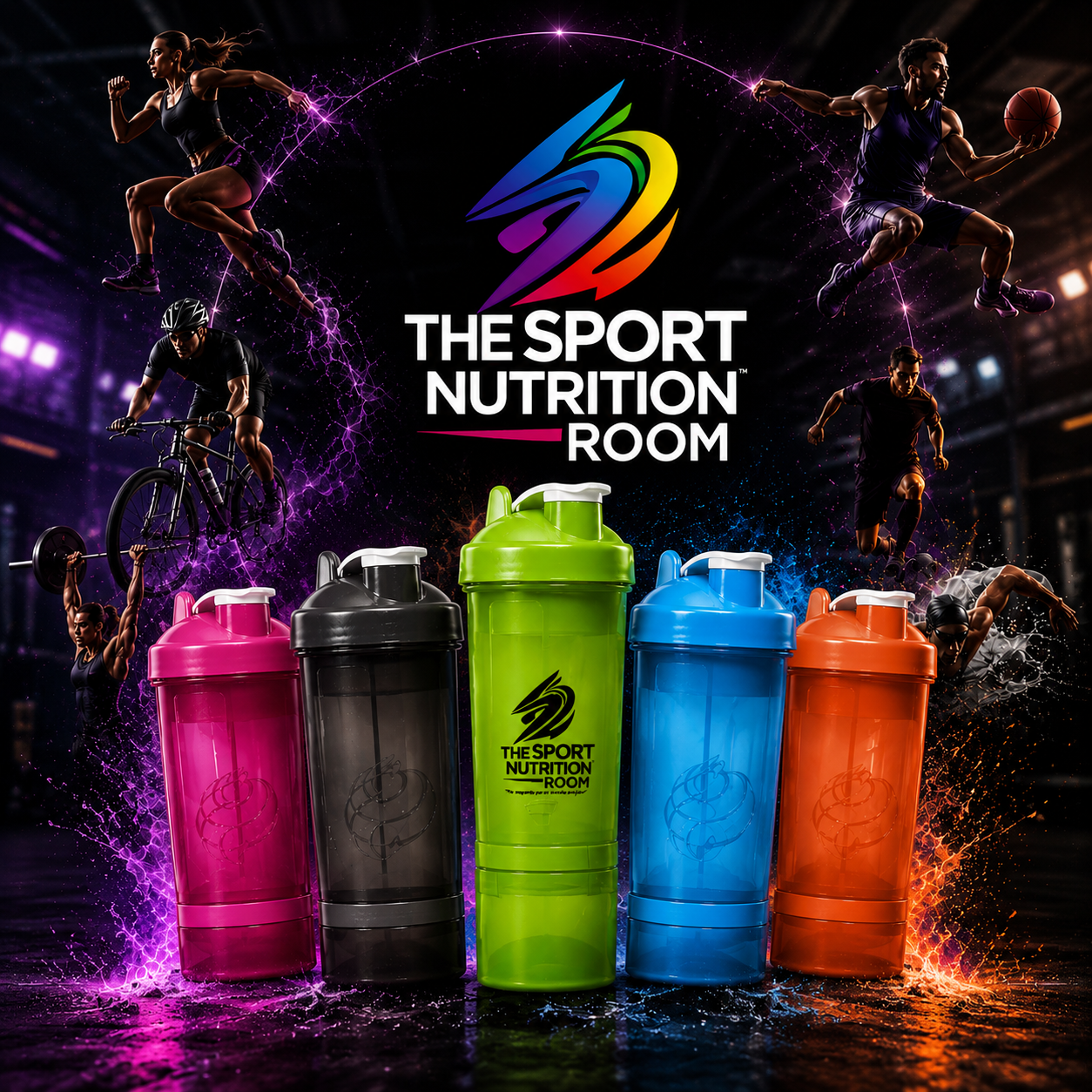 Shaker Multiusos 3 en 1 The Sport Nutrition Room - Varios Colores (500 ml)