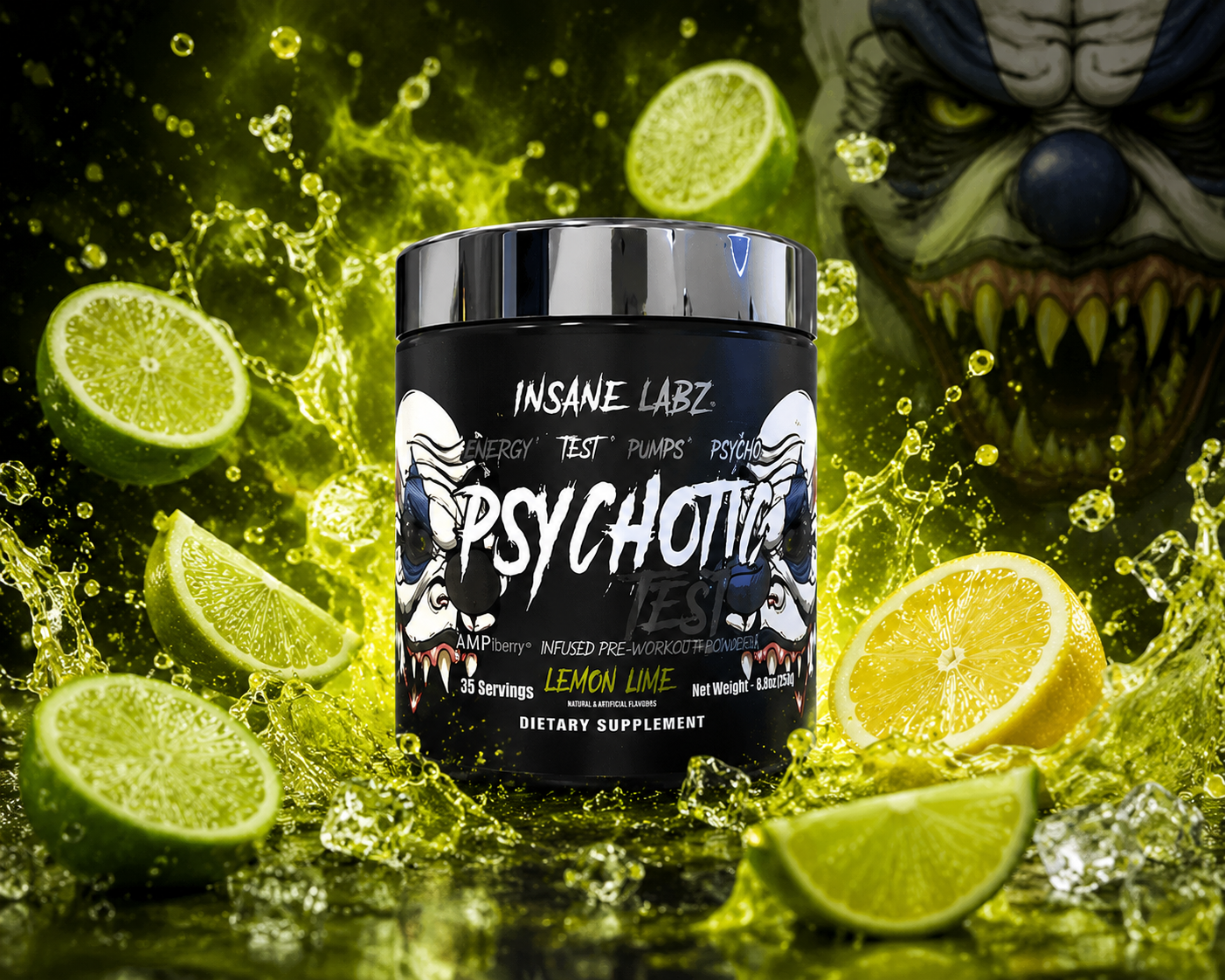 Pre-Work Psychotic Test de Insane Labz Lemon Lime 30 servicios