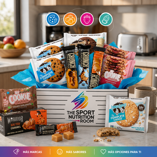 Cajita de Snacks proteicos 12 piezas variadas en marcas y sabores