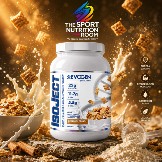 Evogen Nutrition IsoJect Special Edition Ultra-Pure Whey Isolate (1.71 lbs / 775 g) – Cinnamon Crunch