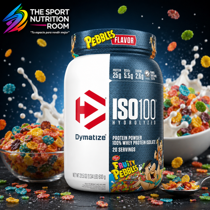 Proteína Hidrolizada Dymatize ISO100 - Sabor Fruity Pebbles (20 Porciones)