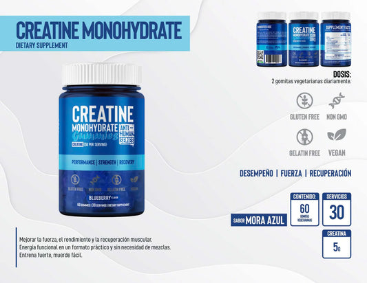 ANTI HUMAN CREATINA MONOHIDRATADA 60 GOMITAS / 30 SERV