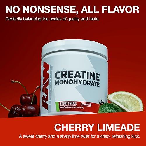 RAW CREATINE MONOHYDRATE 30 SERVING CHERRY LIMEADE