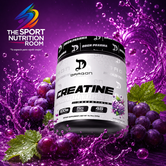 Creatina Monohidratada Dragon Pharma Essentials - Sabor Grape / Uva (45 Porciones)