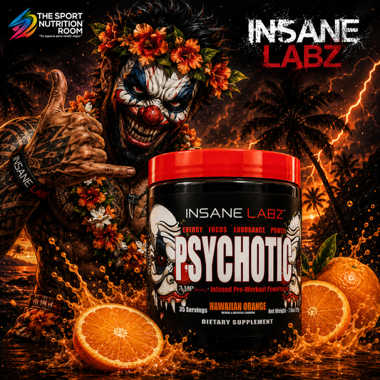 Pre-Entreno Insane Labz Psychotic - Sabor Hawaiian Orange / Naranja Hawaiana (35 Porciones)