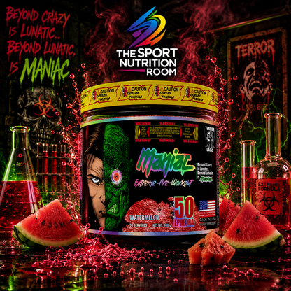 Maniac Extreme Pre-Workout (50 Ephedra) – Terror Labz (30 Servicios) Sandía