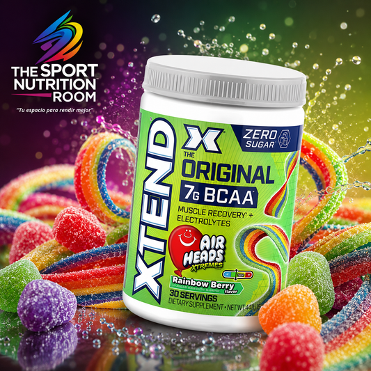 Aminoácidos XTEND Original BCAAs + Electrólitos - Sabor AirHeads Xtremes Rainbow Berry (30 Porciones)