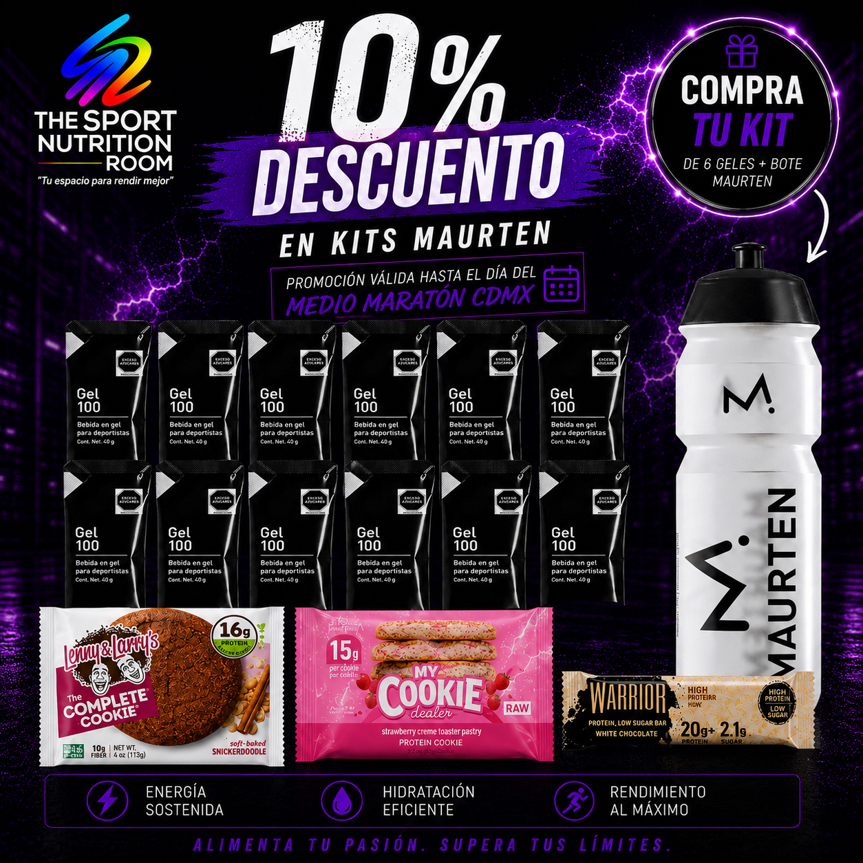 Kit Maurten  Race Ready 12 Geles 100 -Edición Medio Maratón