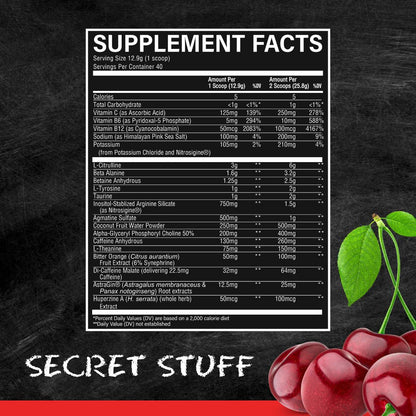 Pre-Entreno RAW Thavage CBUM - Edición Christopher's Secret Stuff (40/20 Servings)