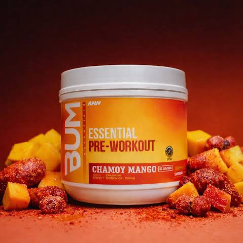 RAW Nutrition - CBUM Essential Pre-Workout 30 Servicios– Sabor Chamoy Mango