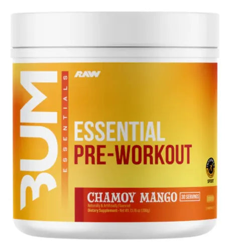 RAW Nutrition - CBUM Essential Pre-Workout 30 Servicios– Sabor Chamoy Mango