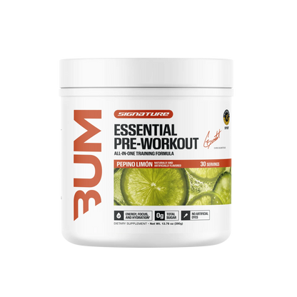 BUM Signature Essential Pre-Workout (30 Servicios / 390 g) – Sabor Pepino Limón