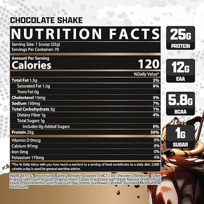 Nutrex Research - ISOFIT Premium Dessert Whey Isolate (70 Servicios / 5.1 lbs - 2317 g) – Sabor Chocolate Shake