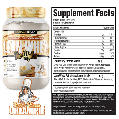 Proteina Muscle Sport Iso-Hydro Banana 2lb