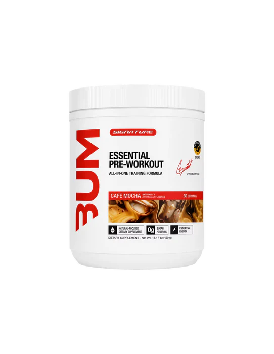 RAW Nutrition BUM Essential Pre-Workout Signature Series (430 g / 15.17 oz) – Cafe Mocha