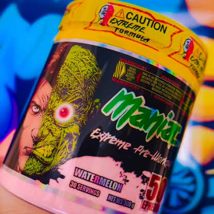 Maniac Extreme Pre-Workout (50 Ephedra) – Terror Labz (30 Servicios) Sandía
