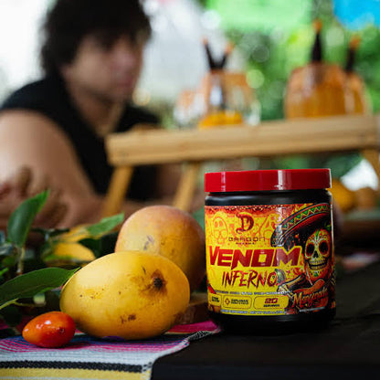 Pre-Entreno Dragon Pharma Venom Inferno (Extreme High Stim) - Sabor Mangonada (20 Porciones)