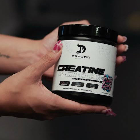 Dragon Pharma Creatine Monohydrate Essentials 45 servicios– Cotton Candy