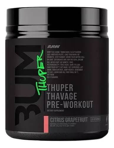 Raw Nutrition BUM Thuper Thavage Pre-Workout – 20 Porciones (Citrus Grapefruit)