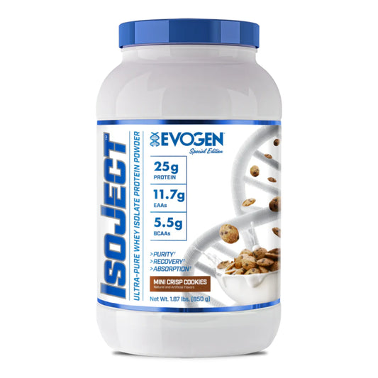 Evogen Nutrition IsoJect Special Edition Ultra-Pure Whey Isolate (1.87 lbs / 850 g) – Mini Crisp Cookies