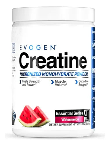Evogen Creatine Micronized Monohydrate Powder – Essential Series – 280 g (40 Porciones) Watermelon