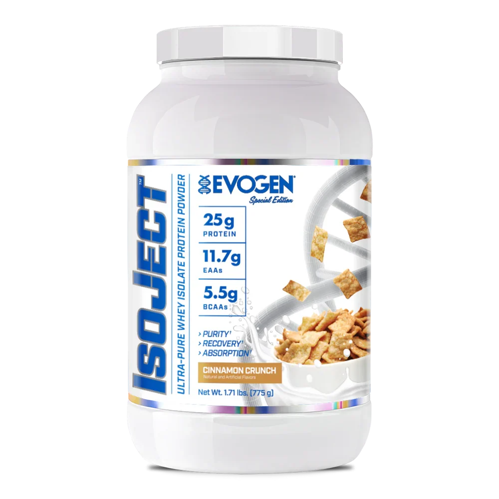 Evogen Nutrition IsoJect Special Edition Ultra-Pure Whey Isolate (1.71 lbs / 775 g) – Cinnamon Crunch