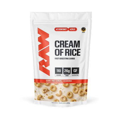 RAW Nutrition Cream of Rice Fast-Digesting Carbs 25 servicios – Honey Nut Cereal