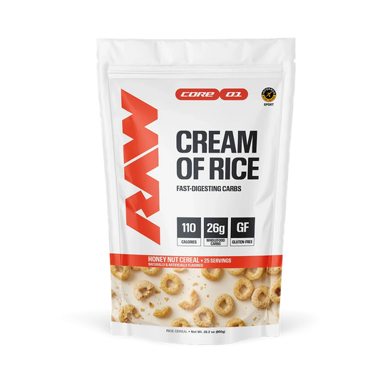 RAW Nutrition Cream of Rice Fast-Digesting Carbs 25 servicios – Honey Nut Cereal