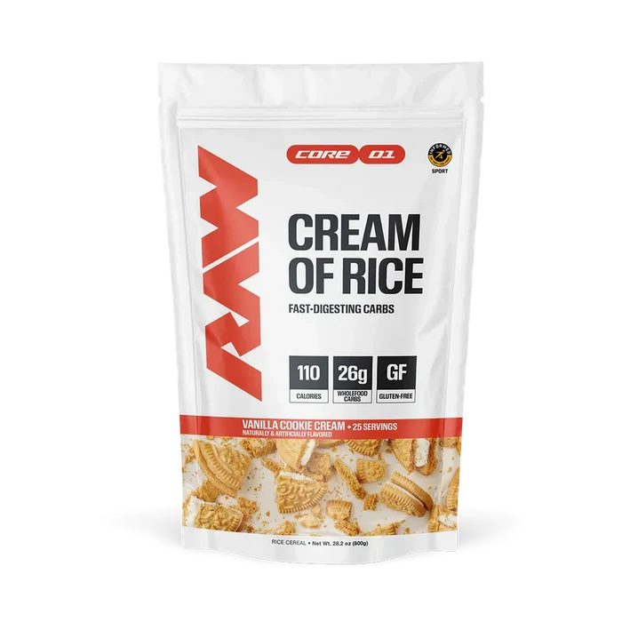 RAW Nutrition Cream of Rice Fast-Digesting Carbs 25 servicios – Vanilla Cookie Cream